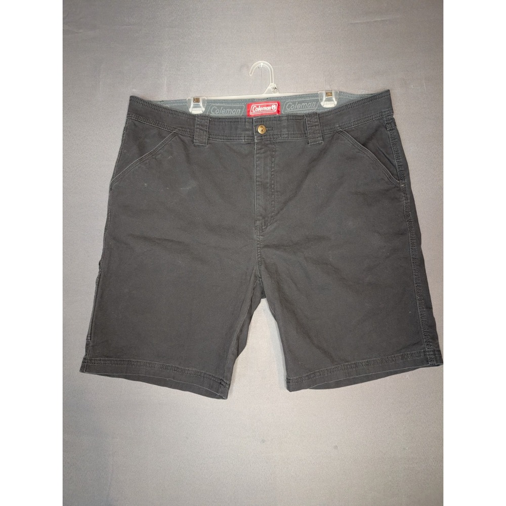 Coleman Mens Size 40 Black Canvas Outdoor Utility Cargo Shorts WPL 12902